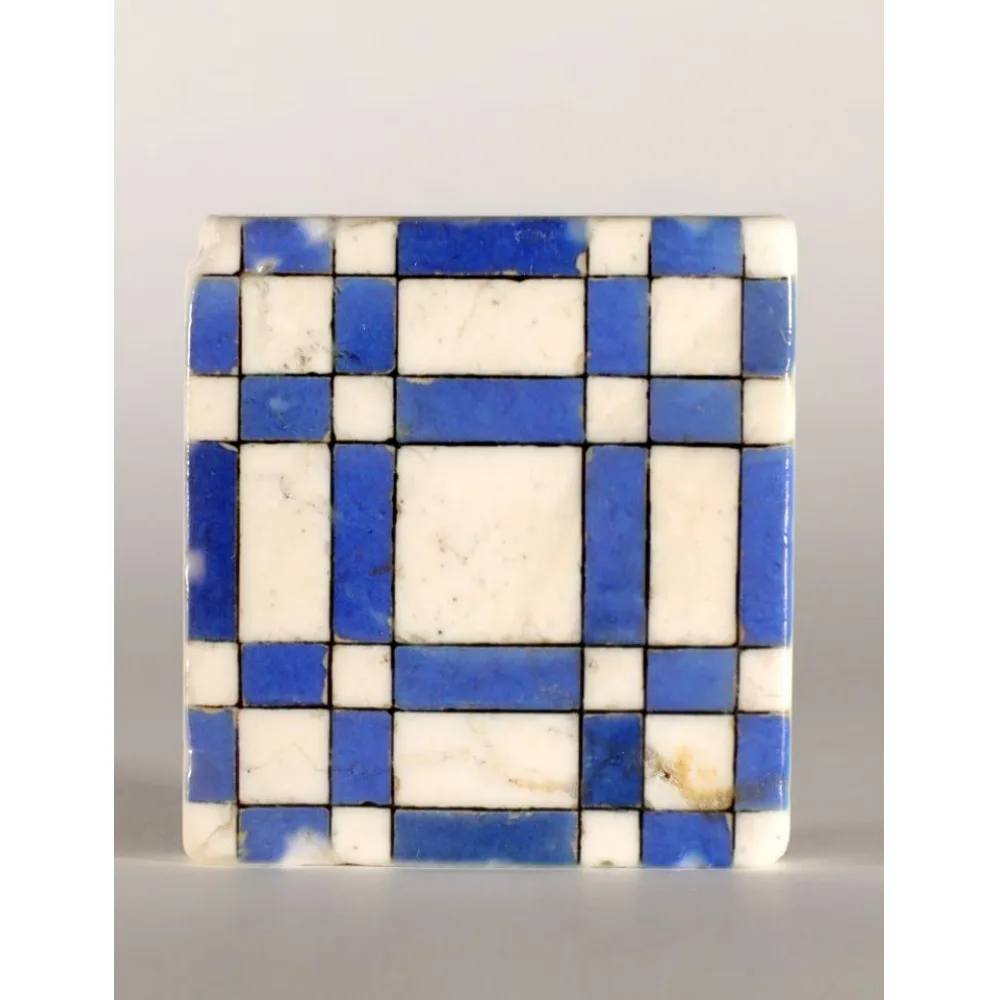 Íman Azulejo Geométrico Azul