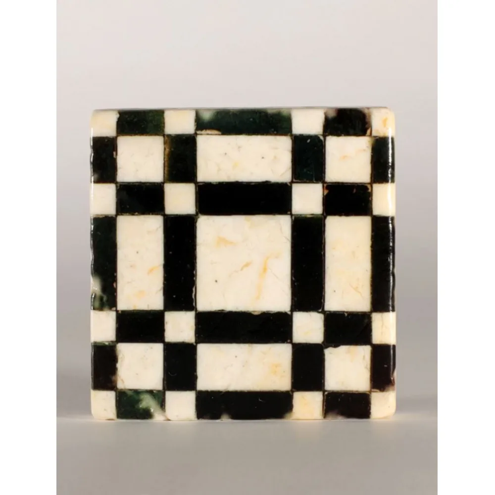 Íman Azulejo Geométrico Preto