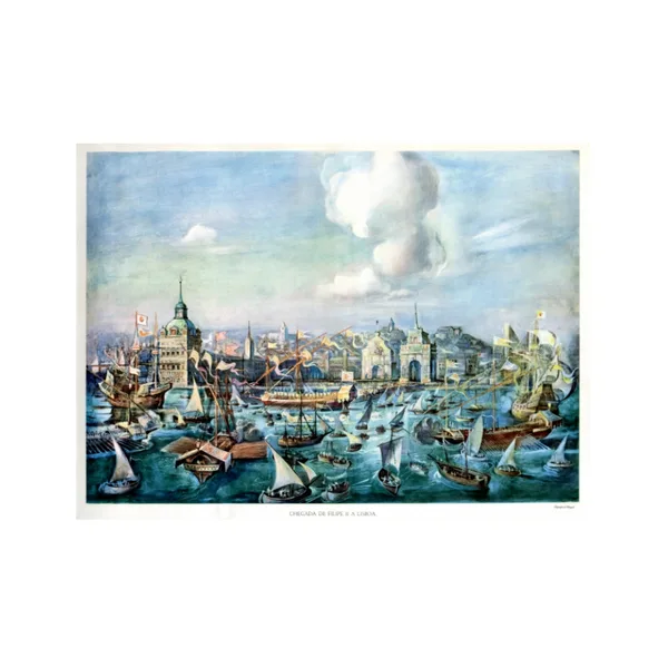 Gravura "A Chegada de Filipe II a Lisboa"