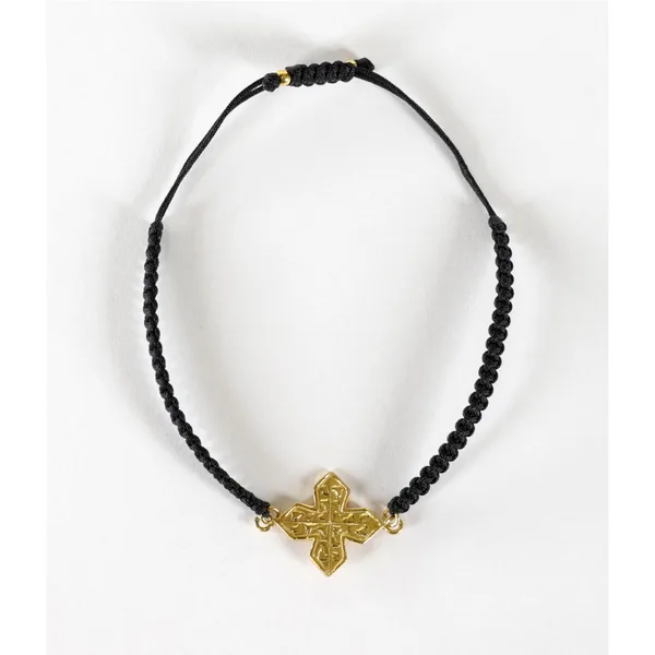 Pulseira Prata Dourada Cruz 